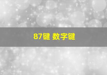 87键 数字键